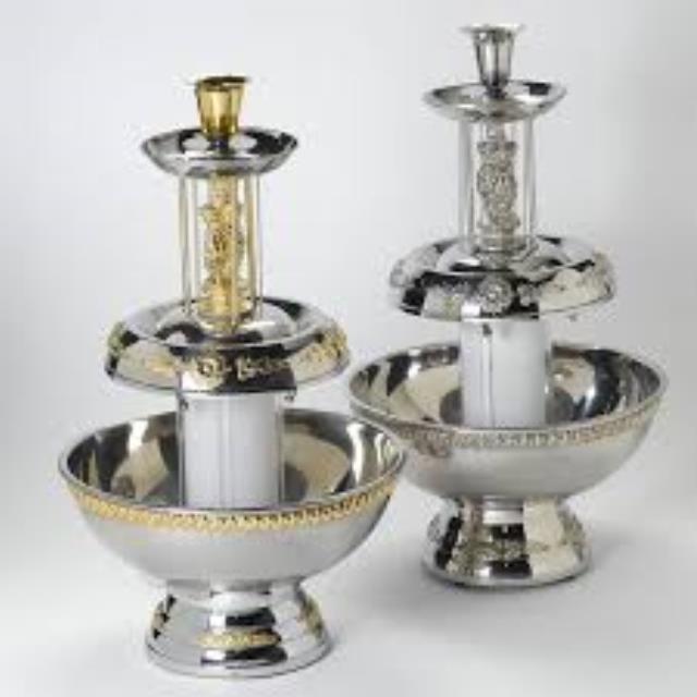 Rental store for champagne fountain 5 gal silver w gold in Snohomish County