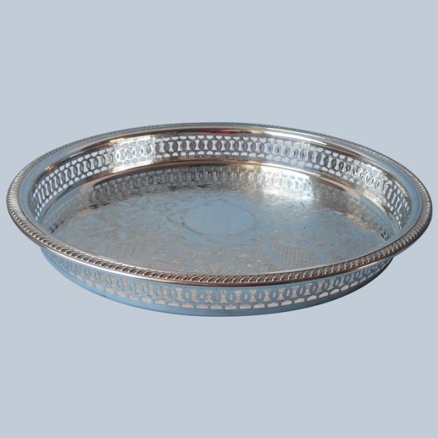 Rental store for tray w rim galley 12 inch silver in Snohomish County