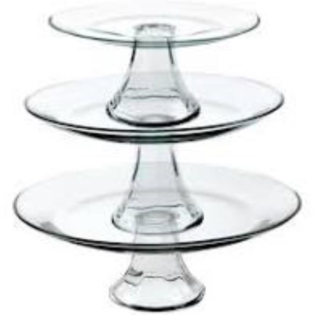Where to find cake stand glass 3 pc in Everett