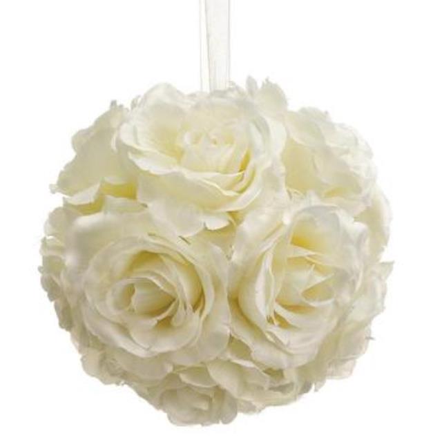 Rental store for ivory kissing flower ball 10 inch in Snohomish County