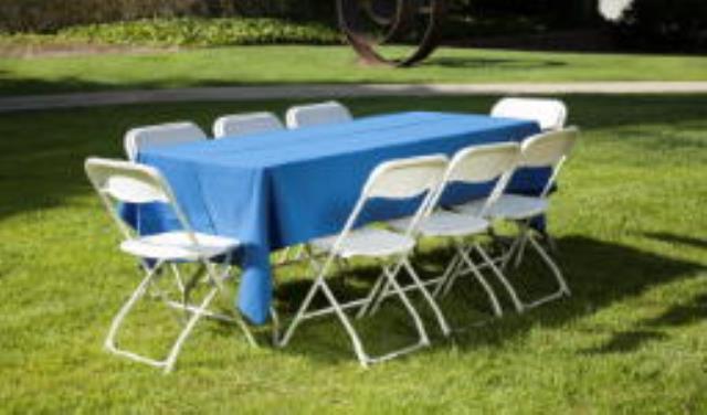 Rent tables and chairs